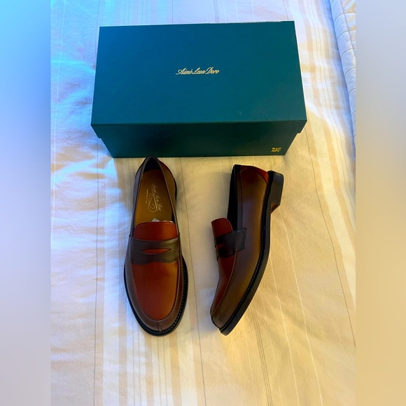 Aime Leon Dore ALD Queens Crest Penny Loafer in Brown Multi Men’s Size 11 - Picture 1 of 8